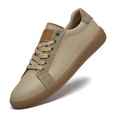 2025 New Luxury Cow Leather Casual Outdoor Sneakers for Men Flat Designer Antiskid Walking Shoes Fashion Lace-Up Oxford Shoes