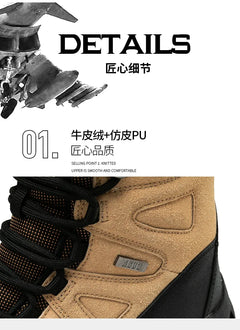 Men Tactical Boots Lace Up Military Army Boot Unisex Work Hiking Shoe Desert Waterproof Brand Climbing Shoe Male Ankle Size Plus