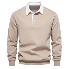2023 New Autumn Fashion Design Polo Neck Sweatshirts for Men Casual and Social Wear Quality Cotton Mens Sweatshirts