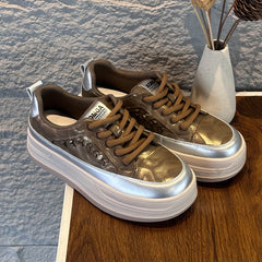 AIYUQI 2026 New Women's sneakers Shoes Flat Casual Women Skateboard Shoes Lace-Up Leopard Print female Dexterity Shoes