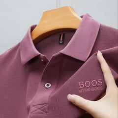 2025 Summer New Brand Embroidered Men's 100% Cotton Short Sleeve Polo Shirt Casual Breathable Top Tshirt Hot Selling