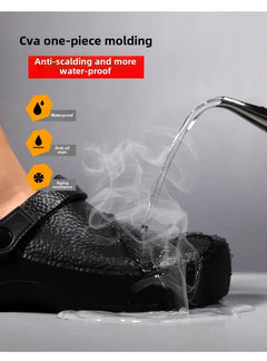Litfun Summer Clogs Slippers For Men New Waterproof Oil-proof Kitchen Chef Shoes Outdoor Antiskid Garden Shoes EVA Beach Sandals