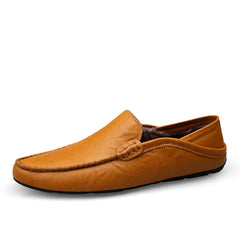 Men Loafers 2025 New Leather Shoes Men‘s Casual Shoes Moccasins Breathable Sneakers Men Driving Shoes Comfort Flats Plus Size 48