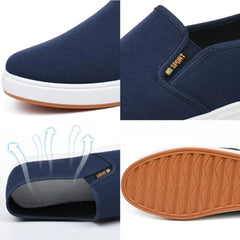 Men Canvas Shoes Lightweight Casual Shoes New Black Flats High Quality Soft Male Loafers Slip on Men Vulcanized Shoes Zapatos