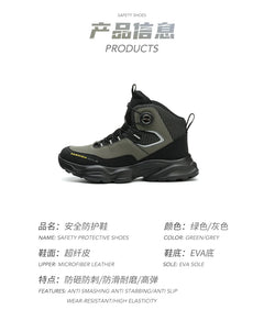 Rotating button Safety Shoes Men Boots work Sneakers Male Steel Toe shoes Protective Boots Puncture-Proof Indestructible shoes