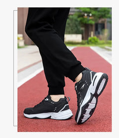 Chunky Sneaker for Men Thick Sole Versatile 2025 New Trend Mesh Lace Up Breathable Casual Sports Shoes Increased Soft Soles