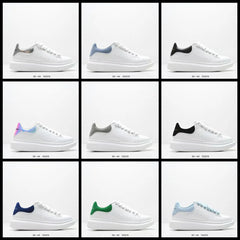Fashionable Thick Bottomed Casual Shoes Leather Heightening Couple Sneakers Comfortable Breathable Low Top Sports Shoes