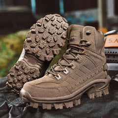 2024 New Winter Work boots Men's Desert Tactical Boots Outdoor Hiking Shoes Men's Leather Desert Combat Ankle Boots Plus Size