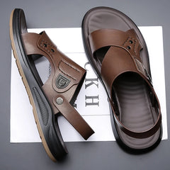 British Style Men's Outdoor Beach Shoes Summer Trend Thick Soled Wear-resistant Men's Oxford Shoes Breathable Casual Sandals