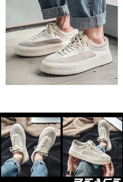 Korean Fashion Casual Canvas Sneakers Men Harajuku Platform Canvas Shoes Man Breathable Men's Vulcanized Shoes Zapatos De Lona