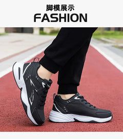 Chunky Sneaker for Men Thick Sole Versatile 2025 New Trend Mesh Lace Up Breathable Casual Sports Shoes Increased Soft Soles