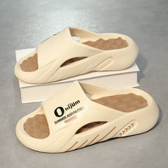 Men Slippers 2024 Summer New Platform Slides Sandals EVA Soft-sole Men Shoes Indoor Outdoor Walking Beach Shoes Flip Flops