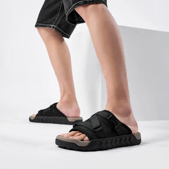 Men's Thick Soled Round Toe Fashionable Slippers Women's Comfortable Breathable Casual, Wear-resistant Sandals Summer Slippers