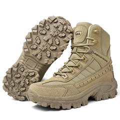 2024 New Winter Work boots Men's Desert Tactical Boots Outdoor Hiking Shoes Men's Leather Desert Combat Ankle Boots Plus Size
