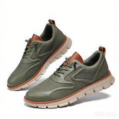 Men's Premium Leather Oxford Sneakers Casual Comfort Walking Shoes Navy Black Brown Fashion British Style Big Size 50 51 52