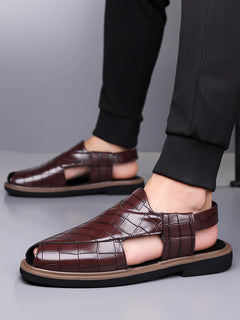 Men's Summer Fashionable Breathable Sandals Wear-Resistant Anti-Slip Comfortable Versatile Trendy Men's Shoes-2021
