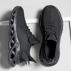 Men Casual Sport Shoes Breathable Lightweight Sneakers Outdoor Mesh Black Running Shoes Athletic Jogging Tenis Walking Shoes