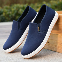 Men Canvas Shoes Lightweight Casual Shoes New Black Flats High Quality Soft Male Loafers Slip on Men Vulcanized Shoes Zapatos