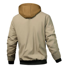 Spring Autumn Winter New Fashion Men’s Casual Trendy Color-coded Loose Fake 2 Piece Set Jacket Male Hooded Coats Clothes Tops