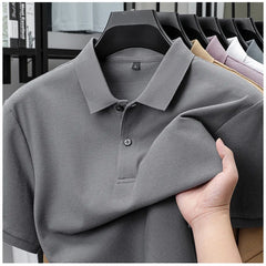 Men's 100% Cotton Polo Shirt - Summer Casual Breathable Tee,19 Colors,Ideal for Golf and Sports,Business Casual,Silk-Like Finish