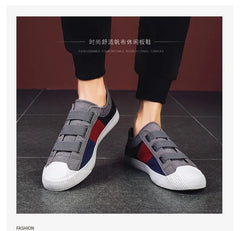 Fashion Men's Canvas Sneakers Casual Shoes Breathable Flat Buckle Loafers Shoes Summer Autumn Mens Designer Men Board Shoes