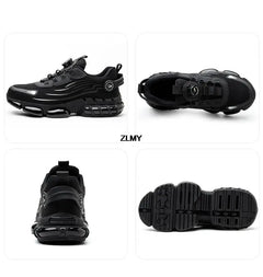 ZLMY Rotating Button Safety Shoes Men Steel Toe Sneakers Air Cushion Work Shoes Man Puncture Proof Work Safety Boots Protective