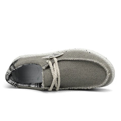 Men's Canvas Shoes Summer 2023 New Lightweight Breathable Soft Slip on Casual Shoes Fashion Beach Vacation Loafers Men Footwear