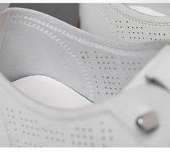 2025 Shoes for Men Leather Casual Shoes Summer New Microporous Slip-on Loafers Fashion Round Toe Sandals Driving Shoes