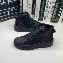 2025 Autumn and Winter Men Boots Increased Boots Lace-up Casual Shoes Board Shoes High Quality Outdoor Boot British Style New