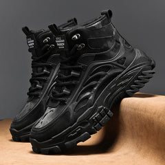 Men's Boots Outdoor Waterproof Men Ankle Boots Men Platform Work Safty Shoes for Men Casual Hiking Shoes Breathable Men Sneakers