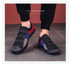 Fashion Men's Canvas Sneakers Casual Shoes Breathable Flat Buckle Loafers Shoes Summer Autumn Mens Designer Men Board Shoes