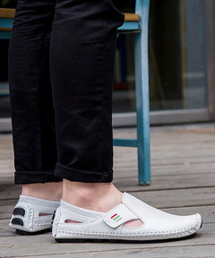 Men's Moccasins Summer Walking Breathable Casual Shoes Flat Shoes