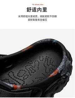 Plus Size 47 Summer Men Sandals Clogs Outdoor Garden Clogs Hole Shoes Male Casual Shoes Water Shoes Comfort Home Soft Slippers