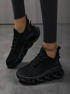 Men Casual Sport Shoes Breathable Lightweight Sneakers Outdoor Mesh Black Running Shoes Athletic Jogging Tenis Walking Shoes