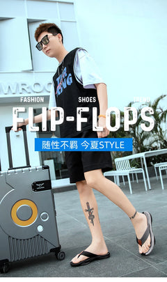 Home Flip Flops Fashion Men's Slippers Outdoor Sandals Summer Beach Shoes Size 39-46