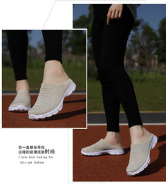 Men Slippers Summer Mesh Breathable Home Indoor Slippers Men Thick Bottom Slides Fashion Couple Walking Shoes Chanclas Hombre
