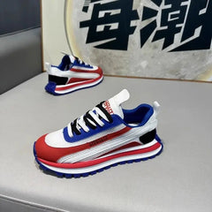 Chunky Sneaker Men Designer Retro Soft Sole Sport Shoes Fashion Casual Leather Fabric Breathable Height Increased Platform Shoes