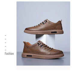 New Leather Shoes for Men Non-slip Sports Fashion Comfortable Sneakers Male Flat Slip-on Casual Brand Men's Casual