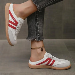 Women Mules Shoes Sports Round Toe Flat Female Footwear Casual Sneakers Clogs Platform Summer Slip on Creeper Baotou Slippers
