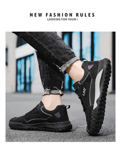 High Quality Men's Sneakers Classics Men Lace-up Shoe for Outdoor Breathable Hiking Shoes Comfortable Sneakers Male Safety Shoes