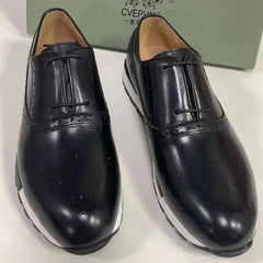 Spring Casual Shoes Men's Genuine Leather Anti-skid Sports Shoes Outdoor Walking Shoes Classic Pointed Breathable Leather Shoes