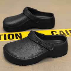 Litfun Summer Clogs Slippers For Men New Waterproof Oil-proof Kitchen Chef Shoes Outdoor Antiskid Garden Shoes EVA Beach Sandals