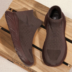 Soft Light Sneakers Men and Women Plus Size 35-46 Unisex Sports Shoes Thick Sole Cushioning EVA Slip On Ankle Socks Shoes