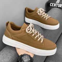 Korean Fashion Casual Canvas Sneakers Men Harajuku Platform Canvas Shoes Man Breathable Men's Vulcanized Shoes Zapatos De Lona