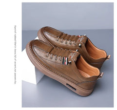 New Leather Shoes for Men Non-slip Sports Fashion Comfortable Sneakers Male Flat Slip-on Casual Brand Men's Casual