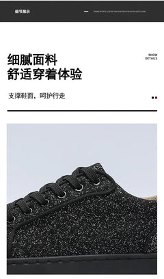 Trend Men Leather Casual Shoes Punk Style Rivet Flat Skate Shoes Young Man Street Black Sneaker