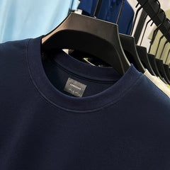 High end silky cotton breathable short sleeve T-shirt men summer designer Paul brand embroidered fashion casual round neck top
