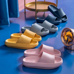 Big Size 48 49 Men Slippers Women Soft EVA Platform Thick Sole Slides Summer Beach Sandals Couples Home Anti-Slip Bathroom Shoes