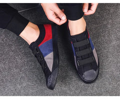 Fashion Men's Canvas Sneakers Casual Shoes Breathable Flat Buckle Loafers Shoes Summer Autumn Mens Designer Men Board Shoes