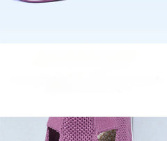 Women's New Summer Shoes Mesh Breathable Sneakers Light Slip on Flat Sandals Anti-slip Walking Woven Shoes Zapatillas De Mujer